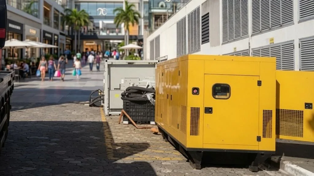 Geradores em centro comercial